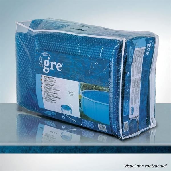 GRE - Runt bubbelskydd för stålpool Ø 350 cm - Tjocklek 0,18 mm