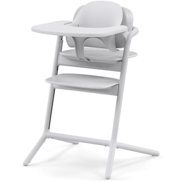 CYBEX - Højstol - 3 i 1 pakke - LEMO 2 - Hvid - Justerbar i højde og dybde - Babysæt inkluderet