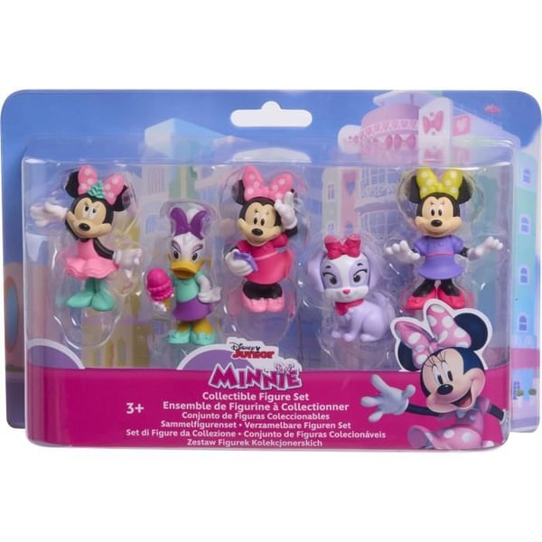 Figurer - DISNEY MINNIE MOUSE - Pakke med 5 Minnie Mouse figurer - Ikke-leddede. 6 cm
