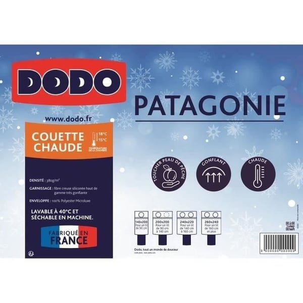 DODO Patagonia varm dyne hvid - 140x200 cm