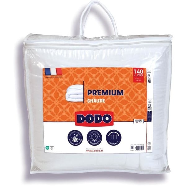 Lämmin peitto - DODO - PREMIUM - 220 x 240 cm - 250G/M² - Valkoinen