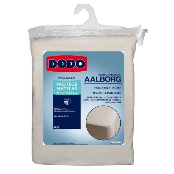 DODO Aalborg Madrasbeskytter - Quiltet og Vandtæt - 90x190 cm