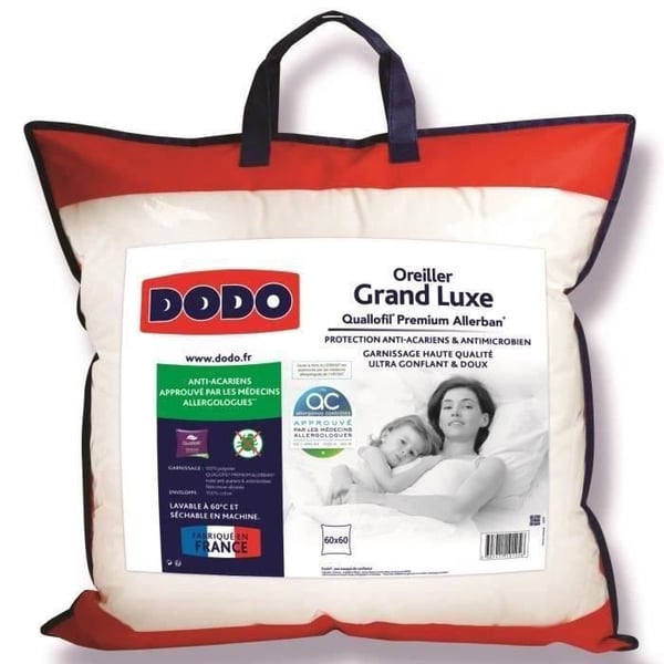 DODO Grand Luxe Quallofil Allerban Kudde - 60 x 60 cm - Vit