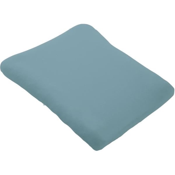 DOMIVA Set med 2 skötbäddsöverdrag - Polycotton Terry - Oeko-Tex - Vit/Nil - 50 x 75 cm
