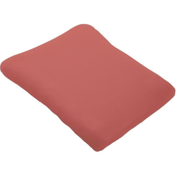 Set med 2 skötbäddsöverdrag i frotté - Vit / Terrakotta - 50 X 75 cm
