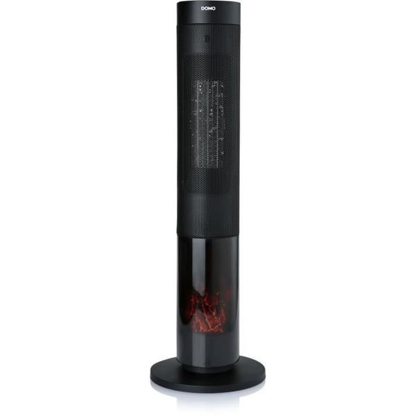 Keramisk varmelegeme med træpejseffekt - 2000 W - DOMO - DO7345H - 83,5 cm - Sort