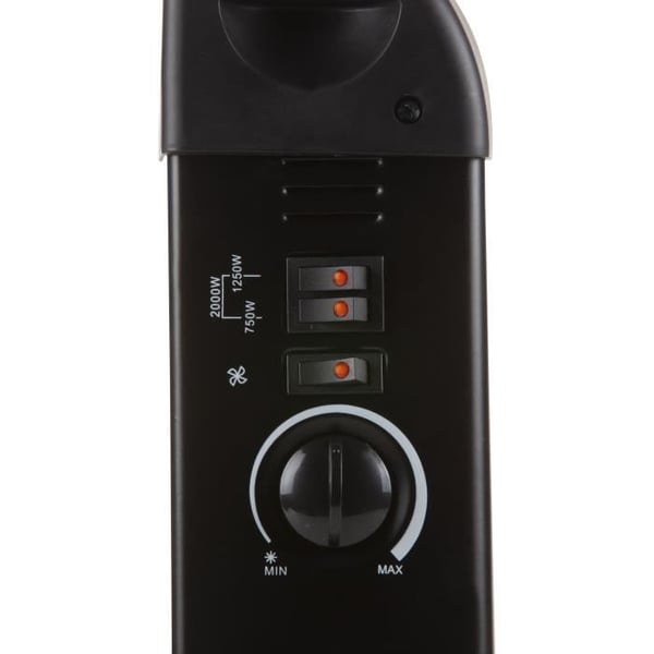 Turbo varmekonvektor - 2000 W - DOMO - DO7350CH - 52,5 x 38,8 x 19,5 cm - Sort