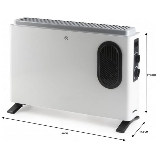Varmekonvektor - DOMO - DO7351CH - 2000 W - Hvid - 54 x 37,5 x 17,2 cm