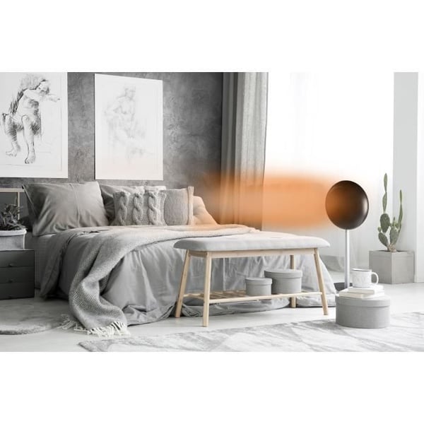 Turbo keramisk gulvvarmer - 2000 W - DOMO - DO7349H - 34 x 28 x 81 cm - Sort
