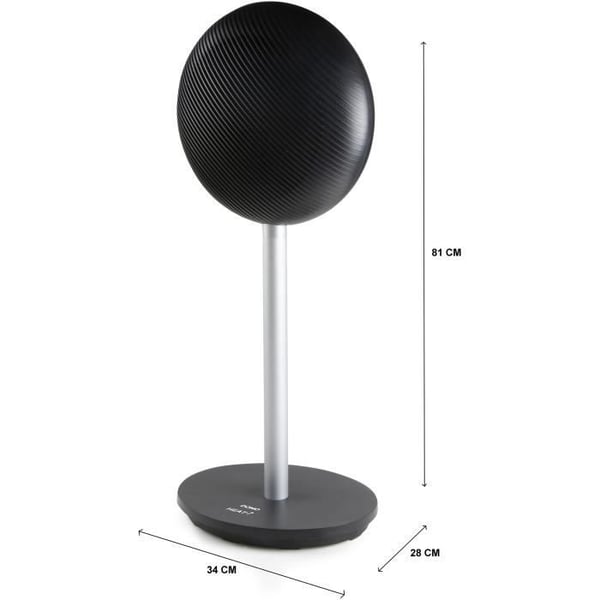 Turbo keramisk gulvvarmer - 2000 W - DOMO - DO7349H - 34 x 28 x 81 cm - Sort
