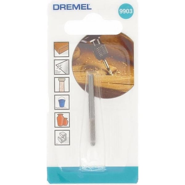 DREMEL 9903 Wolframkarbidkværn - 3,2 mm diameter - konisk spids - til udskæring og gravering i træ/metal