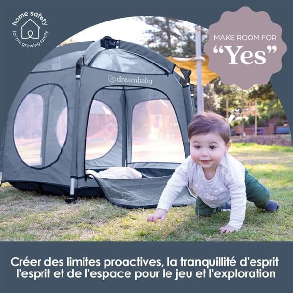 Äventyrspark Pop-Up - DREAMBABY - Tyg med bärväska - UV-skyddande överdrag (utomhusbruk) - Ø 1,3 m - H1 m