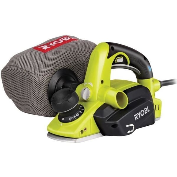 RYOBI - 600 W høvl - Bredde 82 mm - Dybde 1,5 mm - Fals 0-8 mm - Leveres med 2 vendbare klinger - EPN6082CHG