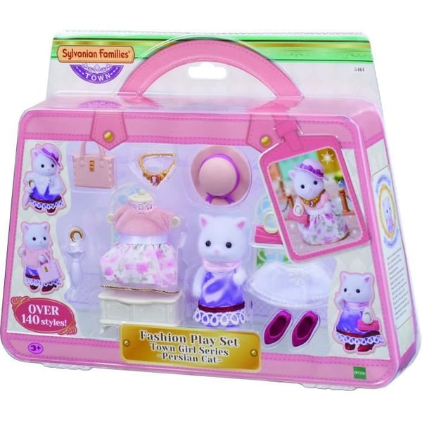 SYLVANIAN FAMILIES - 5461 - Modeväskan och Storasyster Perserkatten - Byn