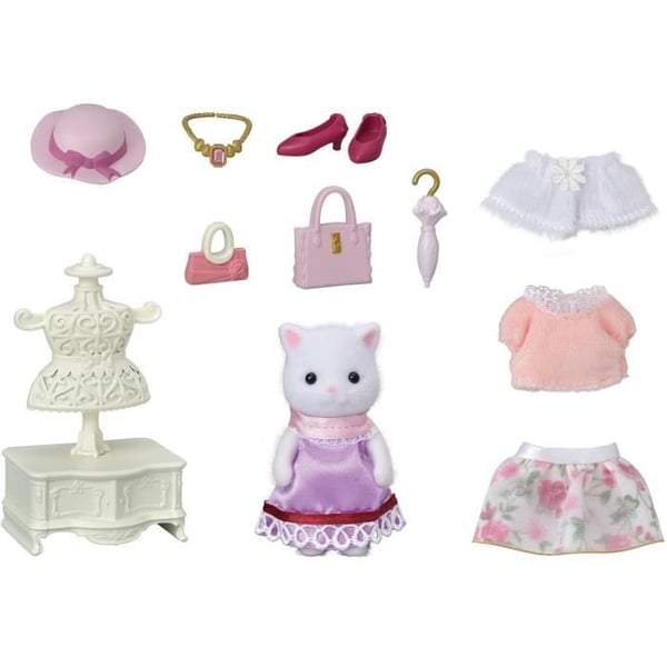 SYLVANIAN FAMILIES - 5461 - Modeväskan och Storasyster Perserkatten - Byn