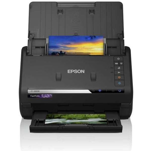 EPSON FastFoto FF-680W -asiakirjaskanneri - 600 dpi - Wi-Fi ja automaattinen lataustaso