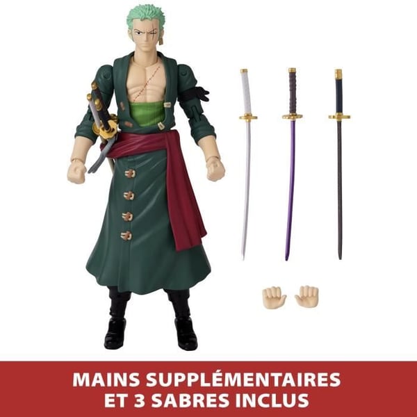 Anime Heroes figur 17 cm - Roronoa Zoro - BANDAI One Piece