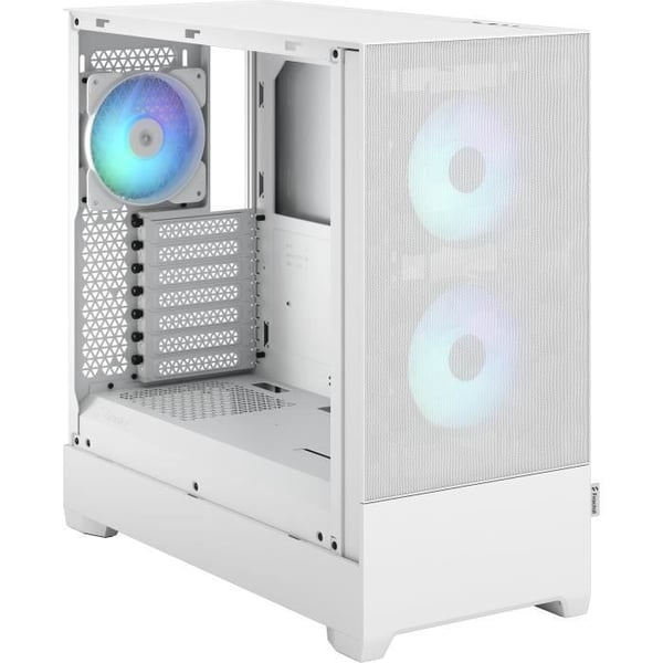 PC-chassi - FRACTAL DESIGN - Pop Air RGB White TG - Vit (FD-C-POR1A-01)
