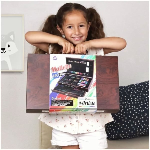 XXL-låda med 140 delar - ARTIST'S HAND - Ritlåda - Manuella aktiviteter - Komplett kit - Plastkonst