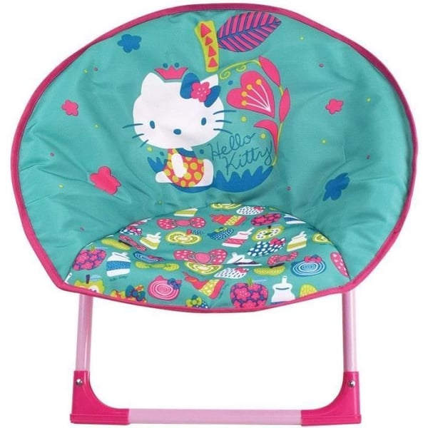 Sammenklappelig månestol til børn - FUN HOUSE - HELLO KITTY - Mål H.47 x B.54 x D.45 cm - Indvendigt