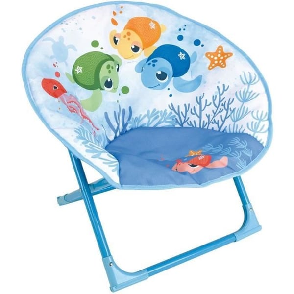 Sjovt hus My Little Shell, foldbart månestol, vandskildpadder til børn, h. 47 x b. 54 x d. 42 cm
