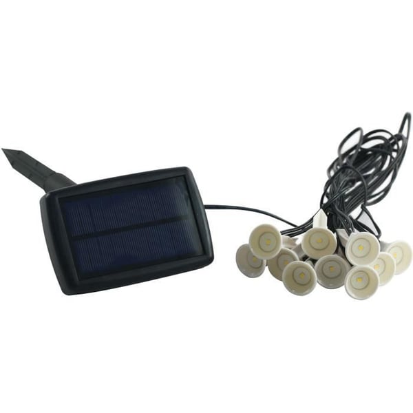 Solcelle-guirlande til plante 10 hvide LED'er - GALIX - 5m - 0,5W - 100 Lumen - 8 timers lysstyrke