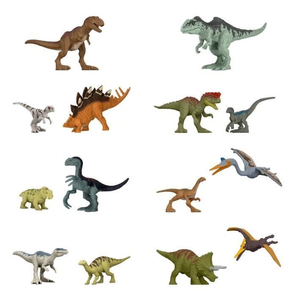 5-delt minifigursæt - JURASSIC WORLD - GWP38 - Dinosaurer og menneskefigur - Fra 3 år - Tilfældig model
