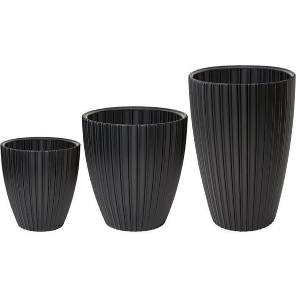 Kukkaruukku - Garden ID - Fancy - 40 x 42 cm - Puutarhoihin, parvekkeille tai sisätiloihin - musta