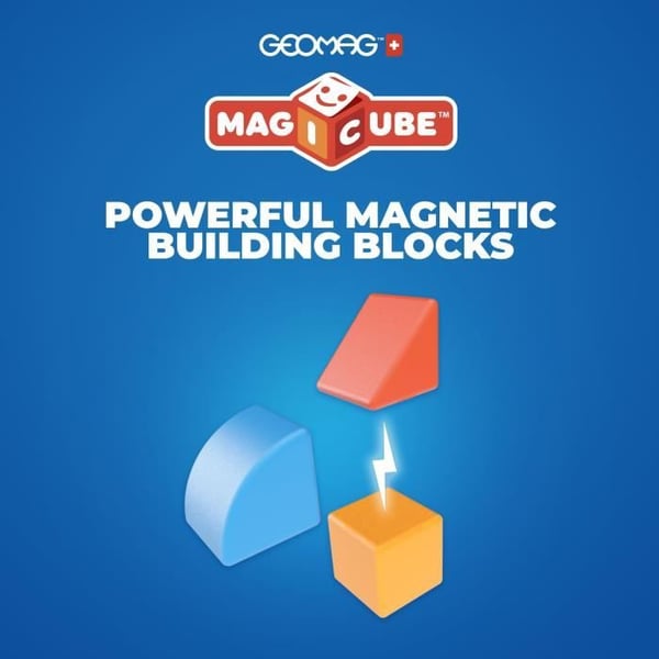 Magnetiske klodser - GEOMAG - Magicube klodser og kort - 16 dele - Uddannelsesmæssigt - Genbrugsplast