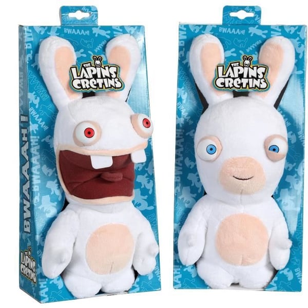 Gipsy Toys - Kaniner med Lyd - Lukket Mund - 28 cm - Hvid