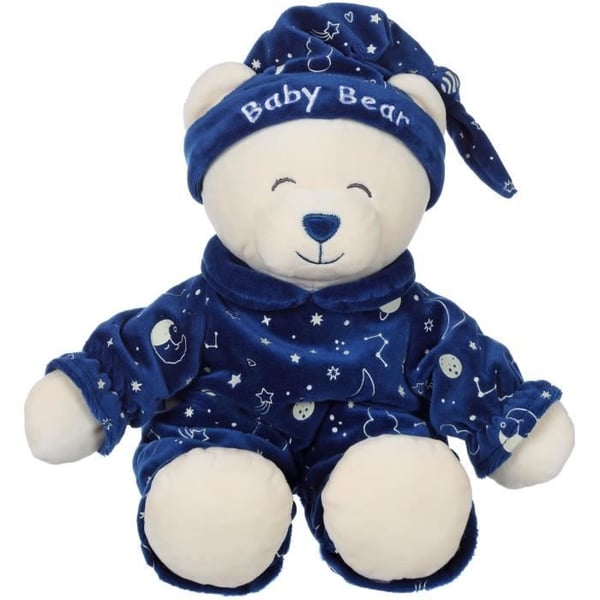 Gipsy Toys - Babybjørn, der lyser i mørket - Blødt legetøj til børn - Lyser i mørket - Sælges i gaveæske - 24 cm - Blå - Beige Gipsy Toys - Babybjørn, der lyser i mørket - Blødt legetøj til børn - Lyser i mørket - Sælges i gaveæske - 24 cm - Blå - Beige