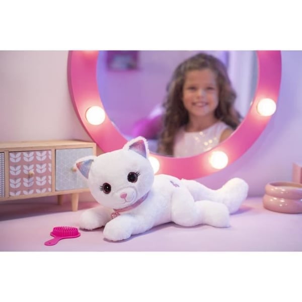 Gipsy Toys - Cuty Bella Fashionista - Interaktiv Katteplys - Meget Blød, Der Lyser Op til Rytmen af Smukke Melodier - 30 cm