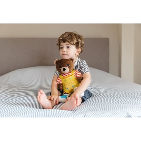 Gipsy Toys - Lille Brun Bjørn - Talende Musikalsk Fortæller Plys - 28 cm - Brun Gul Rød