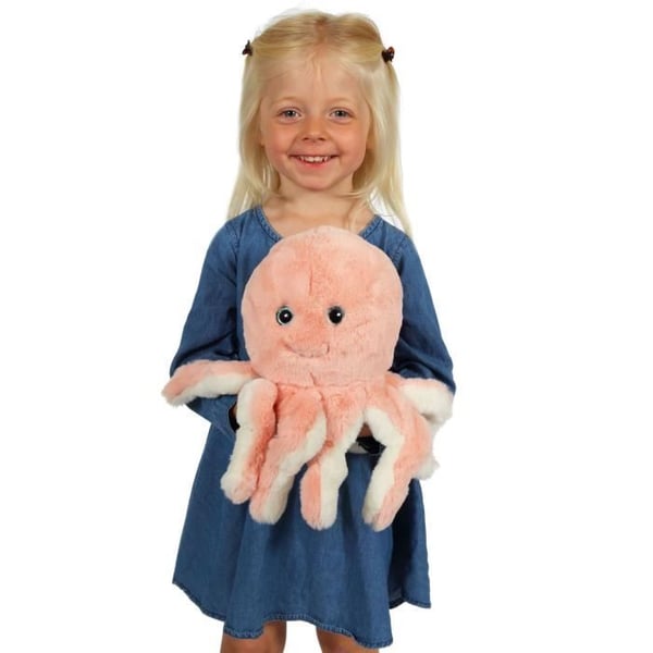 Blæksprutte Plys - GIPSY TOYS - Lyserød. 32 cm