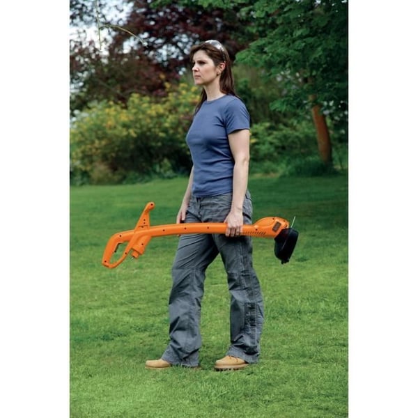 BLACK+DECKER GL310 300W 25cm Sladdbunden Grästrimmer - Linmatning via markslag