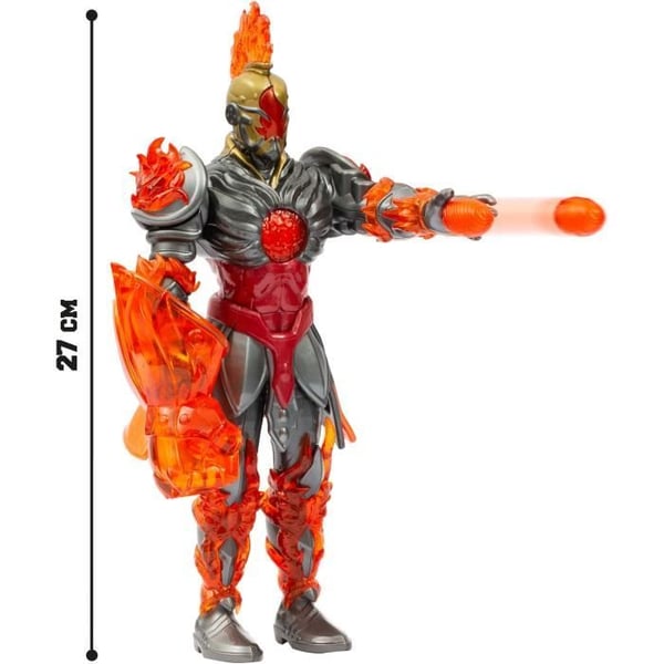Leddelt figur - GORMITI - Gormiti med ildlysangreb - Fireon - 27 cm - fra 4 år - GRV073