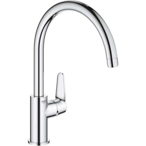 Engreppsblandare för diskho - GROHE - 31554001 - Svanhals - Krom - Metall - Grå