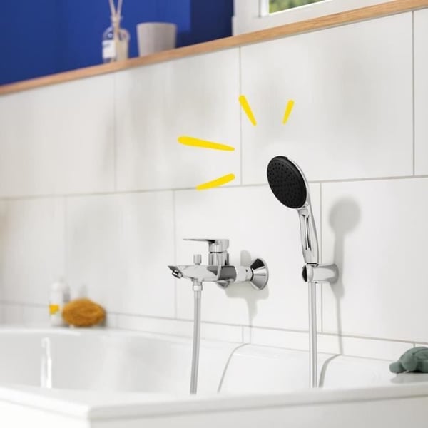 Suihkusetti 1-suihkuisella sadesuihkupäällä, pidikkeellä ja 1,75 m letkulla - GROHE Vitalio Start 110 27944001 - Vettä säästävä
