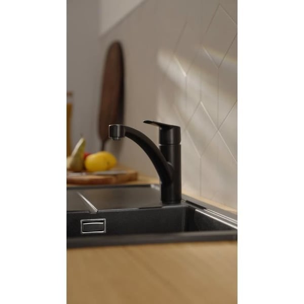 GROHE Start - 324412432 - Keittiöhana - Yksiote pesuallashana - Mattamusta - Matala juoksuputki - 140° kierto