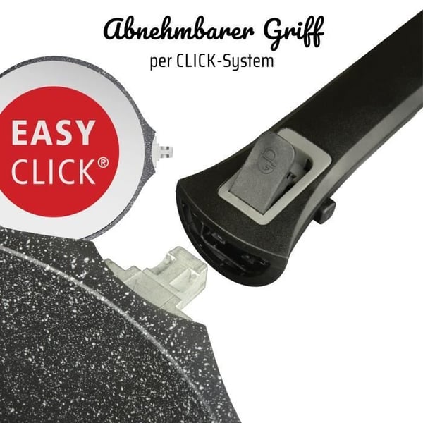 Stegepande i støbt aluminium - GSW - EASY CLICK - 28 cm - Induktion