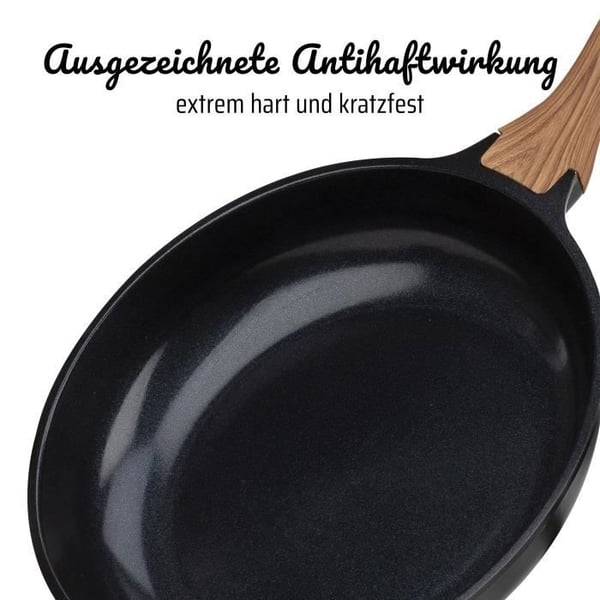 Stegepande i støbt aluminium - GSW - NATURAL FIT - 20 cm - 100% genanvendt uden PFAS - Induktion