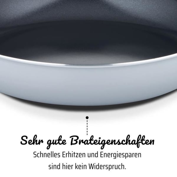Ammattimainen paistinpannu - GSW - PRO BASIC - 28 cm - Induktio - Paksua taottua alumiinia - Gastronomista laatua
