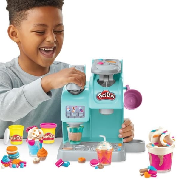 Play-Doh Mitt Superkafé. Modellera. Leksaksmaskin för kaffe för barn från 3 år. KitchenCreation