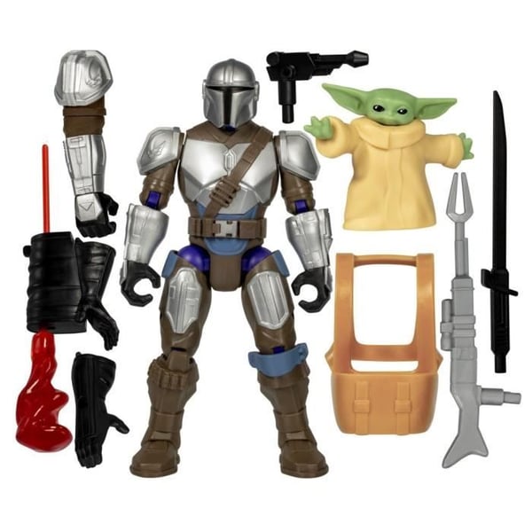 MixMashers Mandalorian og Grogu. Deluxe tilpasselig figur, der kan blandes og matches med tilbehør. Star Wars. Fra 4 år