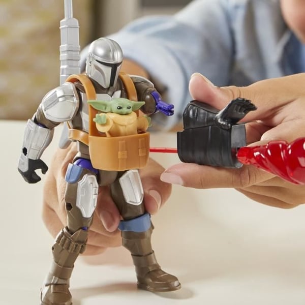 MixMashers Mandalorian og Grogu. Deluxe tilpasselig figur, der kan blandes og matches med tilbehør. Star Wars. Fra 4 år
