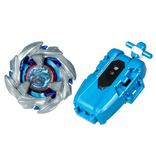 Beyblade X-pakke Cobalt Dragoon 2-60C med Deluxe Strengekaster. Venstredrejet top. Fra 8 år