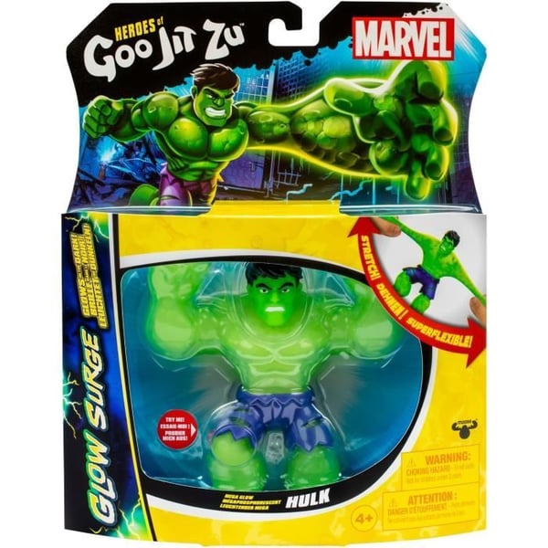 Hulk Glow Surge 11cm - Heroes OF GOO JIT ZU - MARVEL - Valaiseva ja pidennettävä figuuri Hulk Glow Surge 11cm - Heroes OF GOO JIT ZU - MARVEL - Valaiseva ja pidennettävä figuuri
