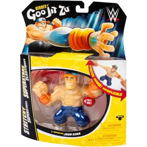 Venytysfiguuri - GOO JIT ZU WWE - John Cena - 11 cm - Joustava rakenne - Joustava 3x