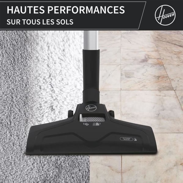 Poseløs støvsuger - HOOVER - HP320PET - 850 W - 2 L - 75 dBA - Speciel til dyr