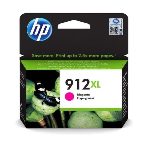 HP 912XL högkapacitets magenta originalbläckpatron (3YL82AE) för HP OfficeJet 8010-serien/OfficeJet Pro 8020-serien